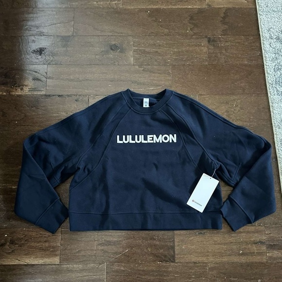 lululemon athletica Tops - Lululemon-scuba oversized pullover-navy -M/L-NWT